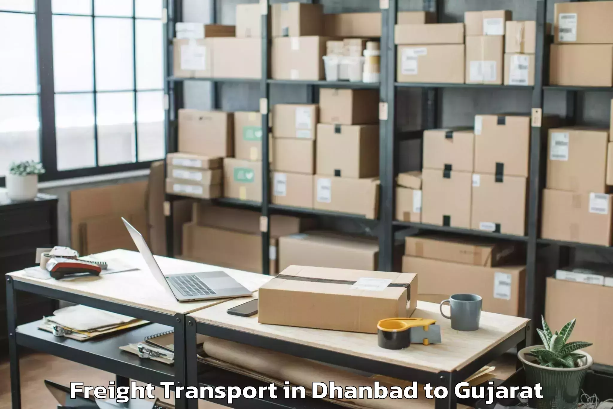 Expert Dhanbad to Kamrej Freight Transport